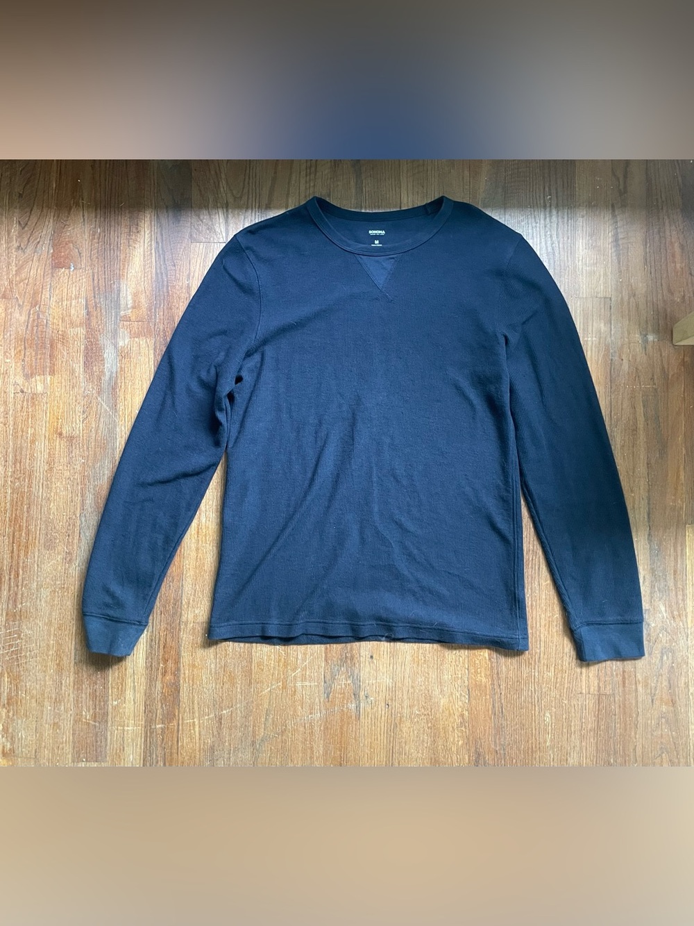 Sonoma Men's Navy Long-Sleeve Crewneck Shirt